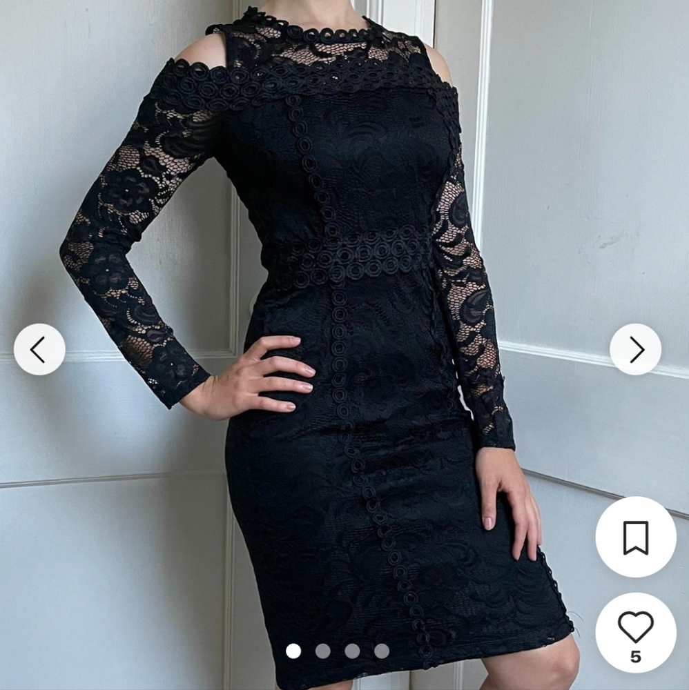 Bisou Bisou black lace dress 8